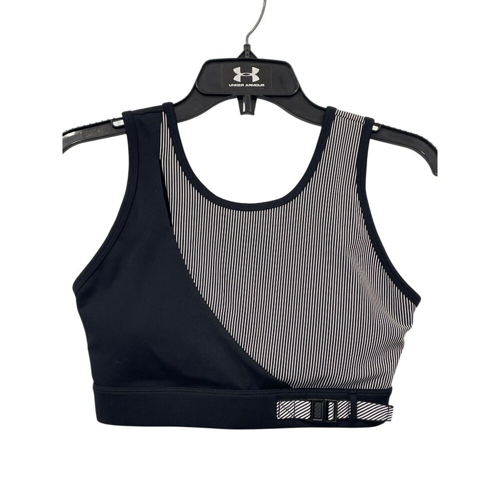 Zyia Active Chiaroscuro Buckle Bra Size Medium Black White Sportswear Athleisure